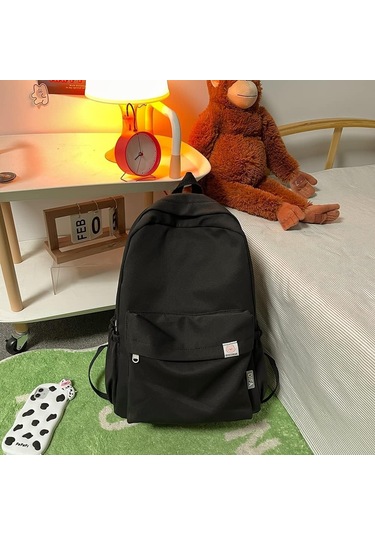 Estetik Sırt Çantası Adaçayı Yeşil Sırt Çantası Kadınlar İçin Düz Renkli Y2k Sırt Çantası Sevimli Kawaii Sırt Çantası Seyahat Dizüstü Bilgisayar Sırt Çantası mor Mor