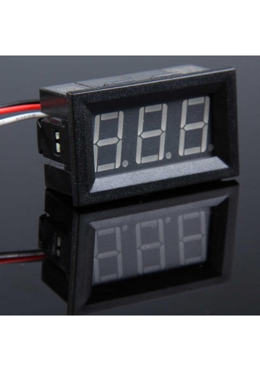 Voltmetre Digital 0-100v Dc 48x29x22 Ic-278-2 Ekonomik 3 Kablolu