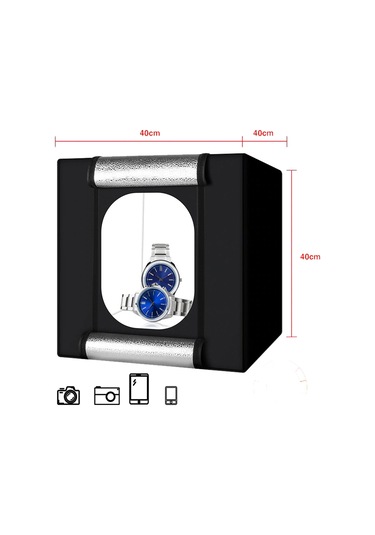 Deyatech 40 x 40 CM Katlanabilir Ledli Pro Ürün Çekim Çadırı