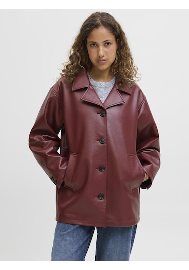 Kadin Dügmeli Ceket - Jackie - 12282022 Cabernet