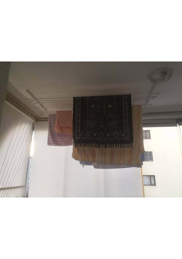 Çukurova Asansörlü Çamaşırlık Kurutma Askısı 5'lı 125 CM Beyaz