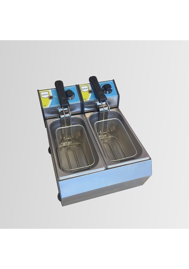 Midinoks 5+5 Lt Elektrikli Fritöz Çiftli Kapaklı