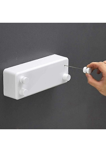 Ganzhoushop Geri Çekilebilir Çamaşır İpi, Paslanmaz Çelik Çift Hat, Yerden Tasarruf Sağlayan Ağır Hizmet Tipi İç Mekan Dış Mekan Kurutma Rafı, Banyo Balkon İçin Su Geçirmez Paslanmaz Çok Renkli