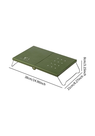 Dolıty Mini Kamp Masası Çok Amaçlı Yan Masa Açık Yeşil Yeşil Çok Renkli