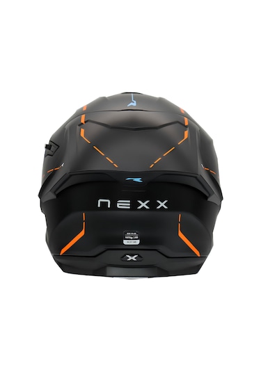 Nexx Y.100R React Kapalı Motosiklet Kaskı Mat Siyah - Turuncu