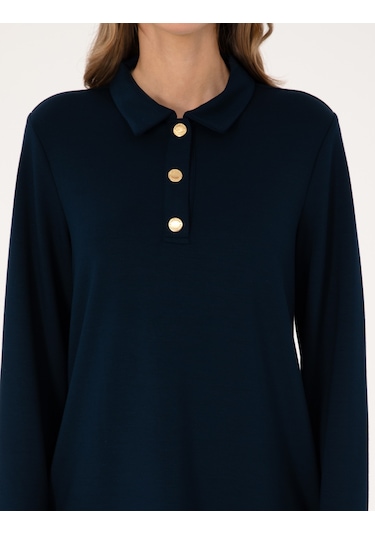Pierre Cardin Kadın Lacivert Elbise Örme 50315895-vr033 Lacivert