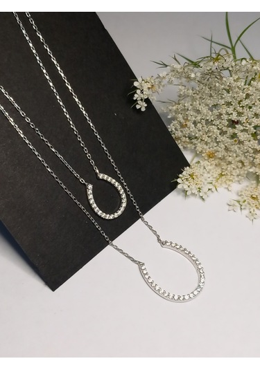 Gümüş Anne Kız Ikili Iyi Şans Kolyesi Trend Kadın Hediye