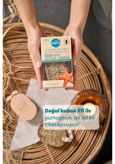 Balmy Doğal Kabak Lifli Sabun Coconut Vanılla Odunsu