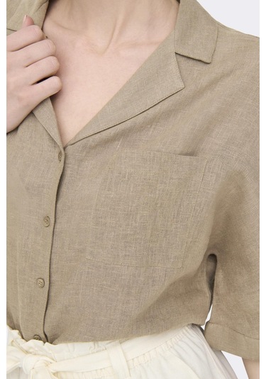 Onltokyo Lıfe Ss Lınen Bl Shırt Pnt Noos Kahverengi Renk