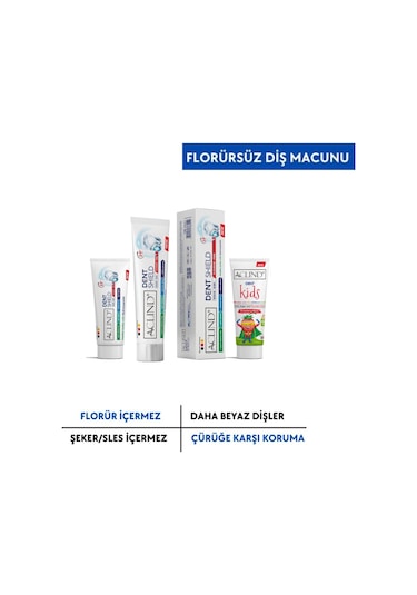 Aclind Dent Shield Diş Macunu 100 ML + 15 ML + Dent Kids 6+ Yaş Diş Macunu 15 ML