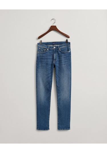 Gant Erkek Mavi Extra Slim Fit Jean Pantolon Düz 1000178 Mavi