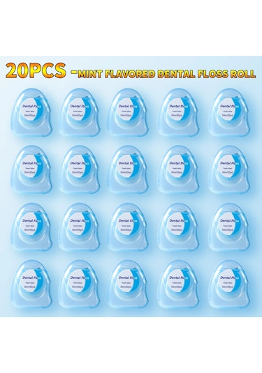 20 Adet/12 Adet/6 Adet/2 Adet Diş İpi Rulosu - Nane Aroması, 50 Metre/rulo - Diş Arası Temizleme Ve Ağız Bakımı Araçları İçin Uygundur Multı