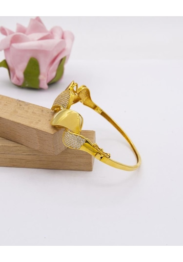 Latif Kuyumculuk 22 Ayar Altın Taşlı Tasarım Kadın Bileklik Lkbk1086