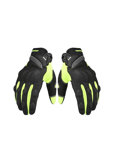 Shineyee Bsddp Motosiklet Eldiveni - Kaymayan, Dokunmatik, Gece Görünürlüklü, Darbeye Dayanıklı Yeşil Xxl