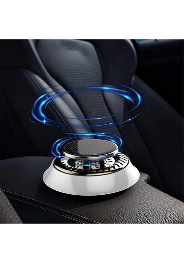 Yaozixa Güneş Enerjili Otomobil Aromaterapi Dağıtıcı - Rotatif Oto Kokusu - Deniz Ruhu - Beyaz - Hızlı Koku Yayma Ve İç Mekan Odağı