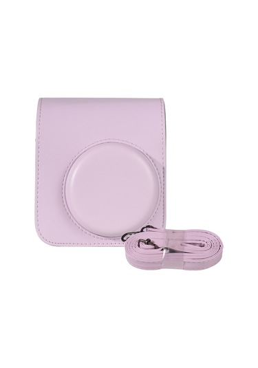 Maiyame Fujifilm Mini 12 Kamera Korumalı Çantası - Pu Malzeme, Manyetik Kilit, Ayarlanabilir/çıkarılabilir Askı - Pembe