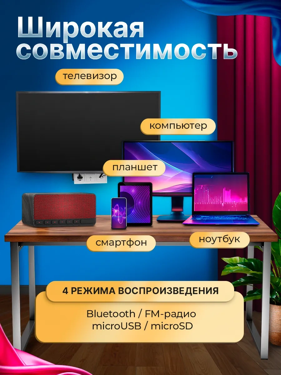 Ruomı Kablosuz Bluetooth Hoparlör İle Radyo 232424942