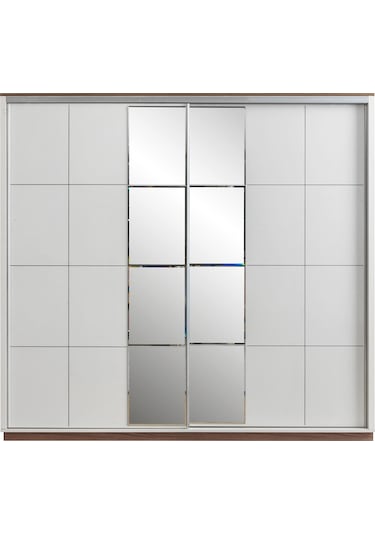 Efsane Sürgülü Aynalı Elbise Dolabı Gardırop 230x60x214