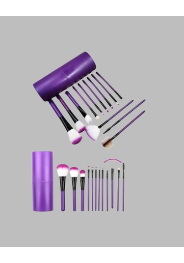 Yumuşak Fiber Kıllardan Oluşan 12'li Makyaj Fırça Seti Göz Farı Allık Ve Kontür İçin