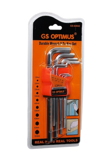 9 Parça Krom Uzun - Düz Alyan 180mm 5131