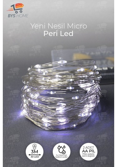 Dekoratif Yeşil Yapraklı 230 Cm Yapay Sarmaşık Ve 300 Cm Peri Led Pembe Renk - Beyaz Beyaz