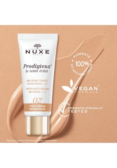 Nuxe Prodigieux Tinted Moisturizing BB Cream 02 Medium Shade