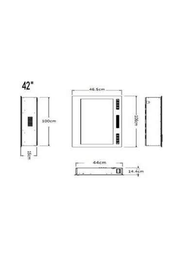Inhai Elektrikli Şömine Ses Efektli 106 Cm Plazma Bluetoothlu