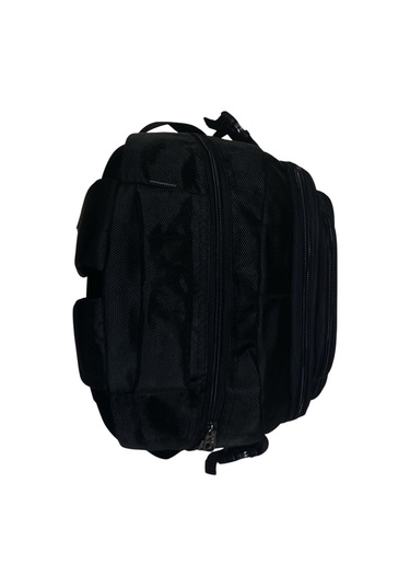 Su Geçirmez Kalın Ortopedik Çok Bölmeli Laptop Okul Gezi Seyahat Kamp Sırt Çantası Büyük 30x47cm Siyah