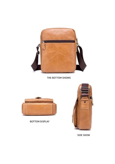 Novahub Boğa Kaptanı 053 Erkek Messenger Çantası, Cowhide Büyük Kapasite, Küçük Siyah Diğer Renkler, Evrak Çantası Çok Renkli