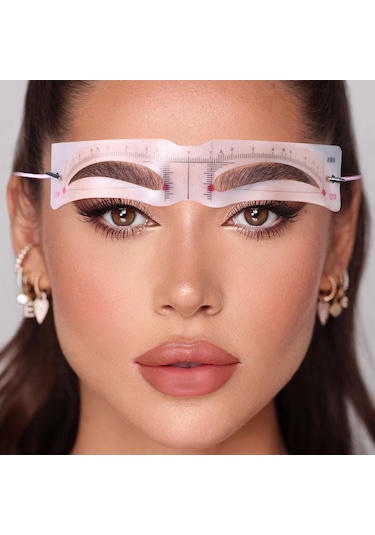 Yifomall Kalıcı Su Geçirmez Kaş Tozu Seti - 12 Şablon & 2 Fırça İle Doğal Görünüm