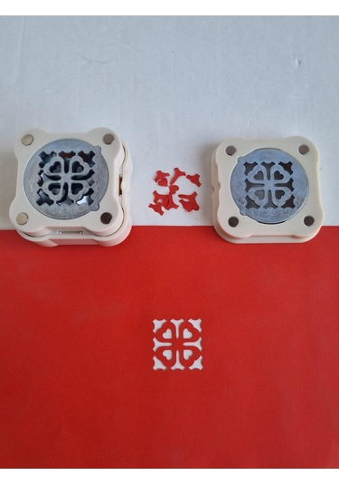 Mıknatıslı Her Yöne Delebilen Şekilli Delgeç Bordürlü Kalp Deseni Kesen Punç Çok Renkli