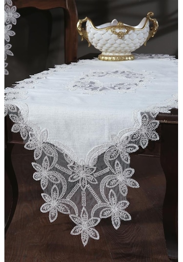 Firdevs Salon Takımı 5 Parça Krem Krem