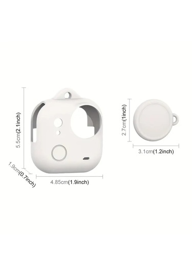 Teknoroket Insta360 Go Ultra Silikon Kılıf Ve Lens Cap Lens Kapağı Seti Beyaz