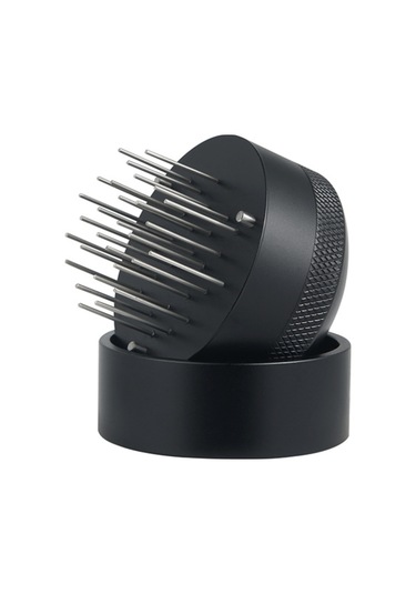 Geeksen Düzenleyebilir Dönen Kahve Toz Dağıtıcı Ve Topak Açıcı, Profesyonel Kahve Çıktısı İçin 53mm Siyah Siyah