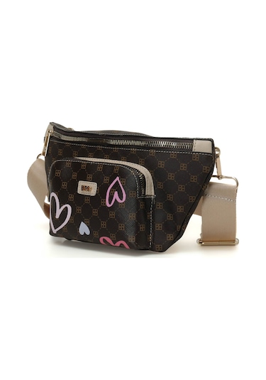 Butigo Mng Kalp Bsk Bl 4pr Kahve Multı Kadın Bel Çantası 000000000101925354 Kahverengi