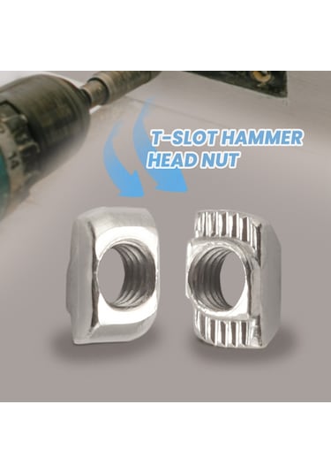 50 Adet M5 T-slot Somunu 2020 Serisi Alüminyum Profil M5 X 10 X 6mm