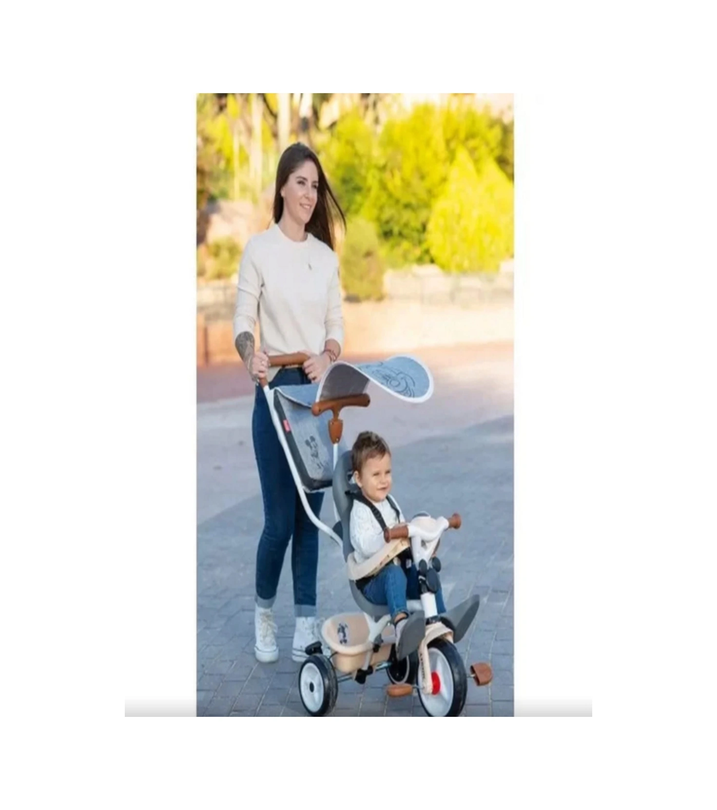 Toys Smb-7600741402 Mickey Baby Üç Tekerlekli 3 İn 1 Şık Görünümlü Bebek Arabası