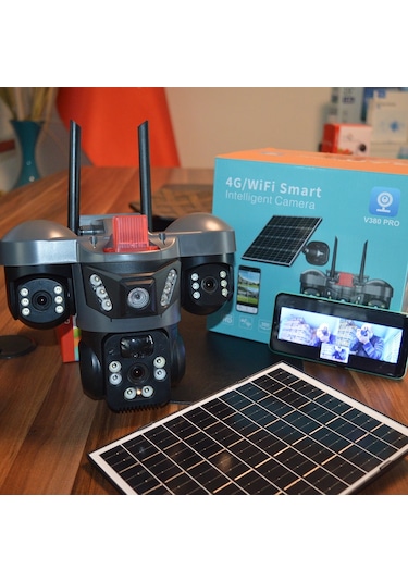 X5tech Rx-66ws 3 Kameralı Solar Wifi Ptz Ip Sesli Akıllı Güvenlik Kamera 3+3+3 Mp