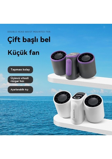 Jian Fan Çok Fonksiyonlu Taşıma-onçiftçi Başlı Bel Fanlı Çok Renkli