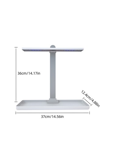 Yaozixa 10w Tam Spektrum Led Bitki Işığı - 4 Aydınlatma Seviyesi, 3/9/12s Zamanlayıcı, Yükseklik Ayarlanabilir, 800lm, Beyaz, 220v Avrupa Standardı Beyaz