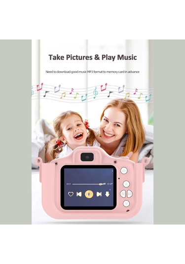1080p Sevimli Dijital Kamera Çocuk Kamerası 48mp Hd Çocuk Kamerası Çocuk Selfie Kamerası Erkek Ve Kızlar İçin 2.0 İnç Ip