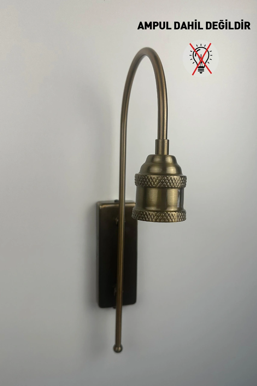 Deksa Eskitme Rengi Aplik Tekli Duvar Lambası Salon Koridor Restoran Dekoratif Aplikleri Eskitme