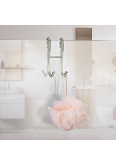 Geeksen 304 Paslanmaz Çelik S Kanca, Perforasyonsuz Duş/ Mutfak Kullanıma Uygun, Kayma Ve Çizik Koruma, 5kg Yük Kapasitesi, Gümüş 2 Adet Gümüş