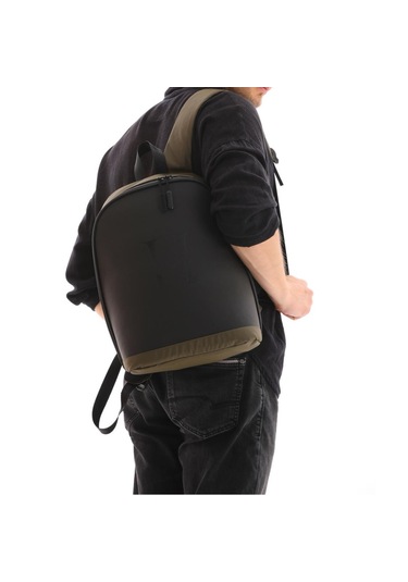 Hotowa Huppi Sırt Çantası Laptop Bölmeli Haki Yeşil Haki - Siyah