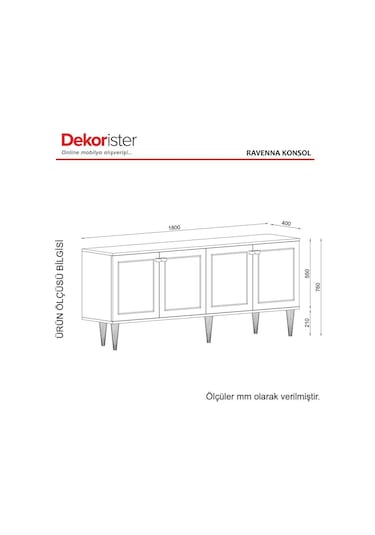 Dekorister Exclusive Ravenna Konsol Beyaz-Mermer