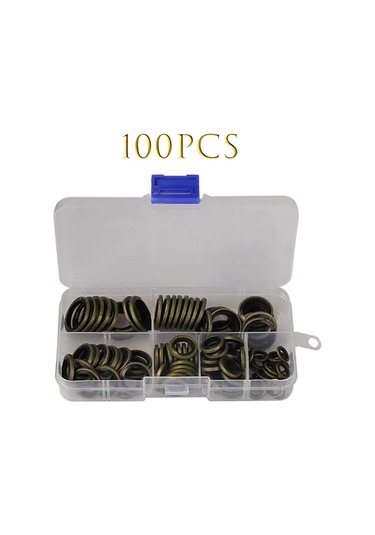 Donanım Bağlantı Parçaları 150/100pcs Bağlı Conta Sızdırmazlık Halkası Çiftlik Kiti Yağ Drenaj Vidası 00