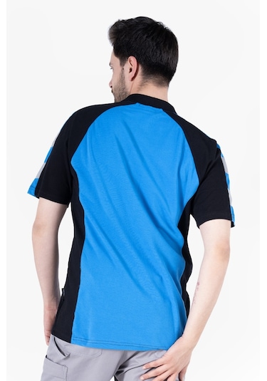 Polo Yaka T-shirt Mavi - Siyah