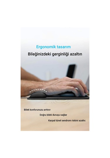 Sonictouch Bilek Destekli Kalpli Ördek Temalı Sarı Dikdörtgen Pürüzsüz Yüzey Dikişsiz Mouse Pad 18x2 Mousepad