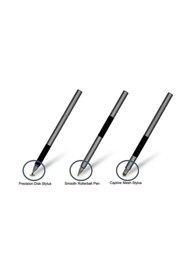 Xindoker Styllo 3'lü Dijital-analog Kalem: Hassas Disk Stylus, Mesh Stylus Ve Rollerball - İpad, İphone, Android, Surface Uyumlu, Pil Gerektirmez