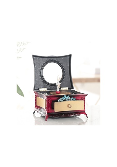 Yuntech01 Zengin Altın Rota Devrilen Balerin Kız Müzik Kutusu, 8 Sesli Sandık, Çekmeceli Dolap, Güneş Gözlüğü Dekorasyonu